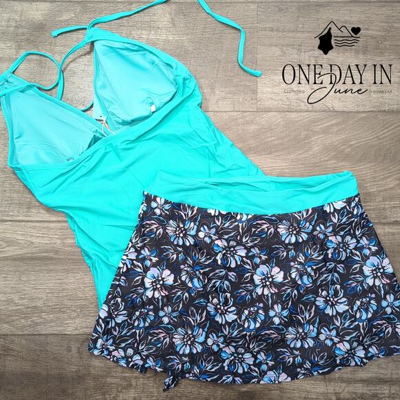 Yonique Skirted Tankini Swimsuit Size M - Picture 7 of 7